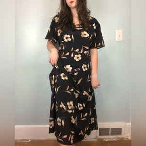 🌼Vintage DBY Neutral Floral Dress🌼